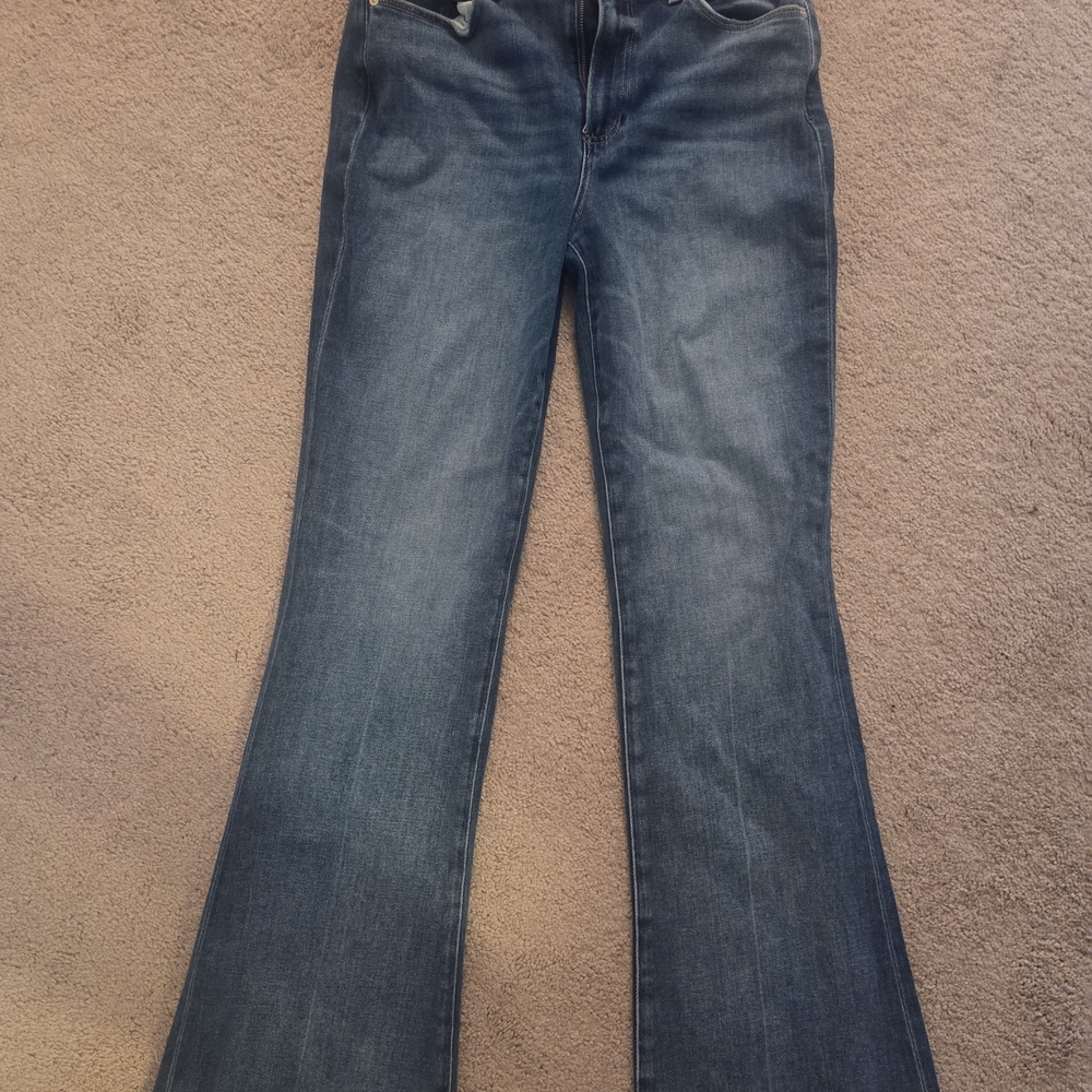 PAIGE Dark Blue Flare Jeans